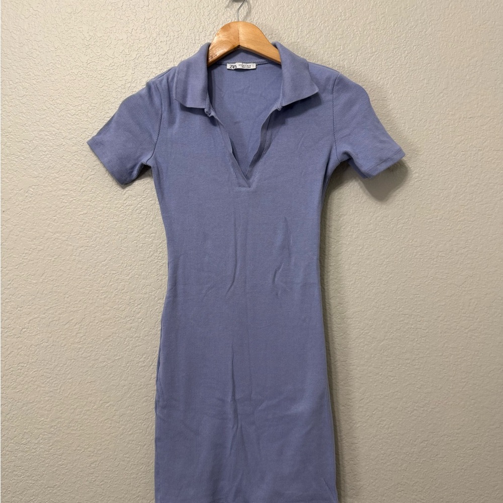 Zara Ribbed Polo Dress